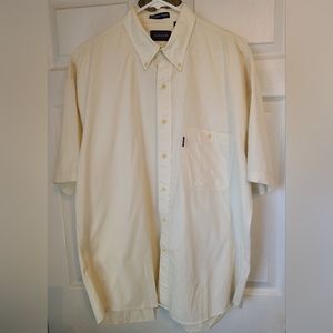 Gant, Men's Short Sleeve Button Down Shirt,  Size: Large Color: White